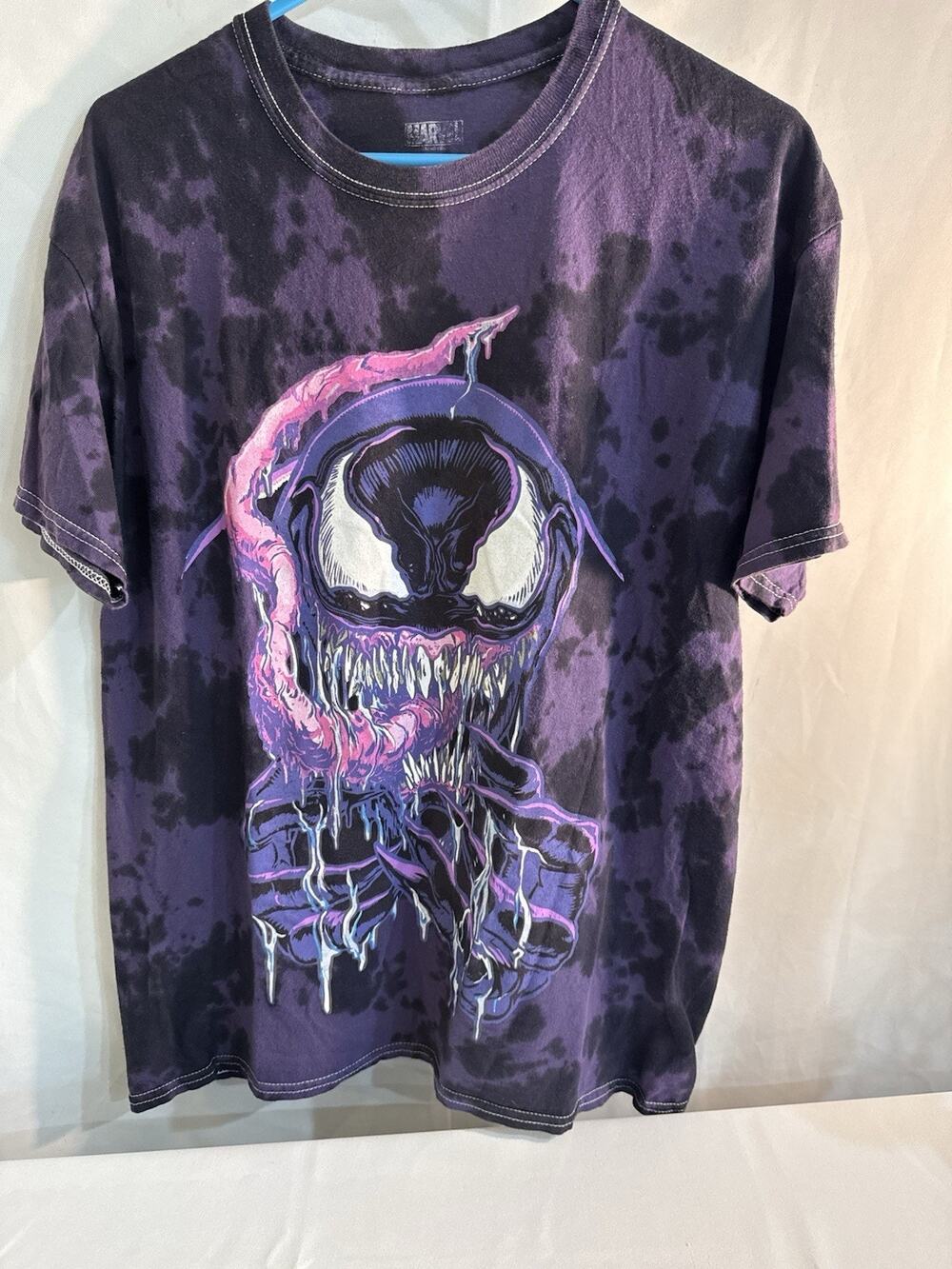 Marvel Venom transformation T Shirt Mens M Medium comic shirt Book Purple
